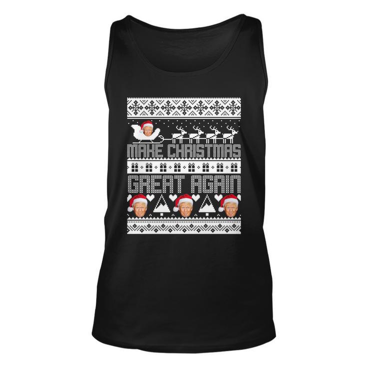 Donald Trump Make Christmas Great Again Ugly Christmas Tshirt Unisex Tank Top