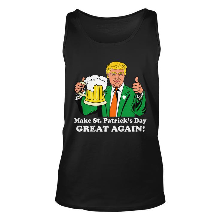 Donald Trump Make St Patricks Day Great Again Beer Drinking Unisex Tank Top