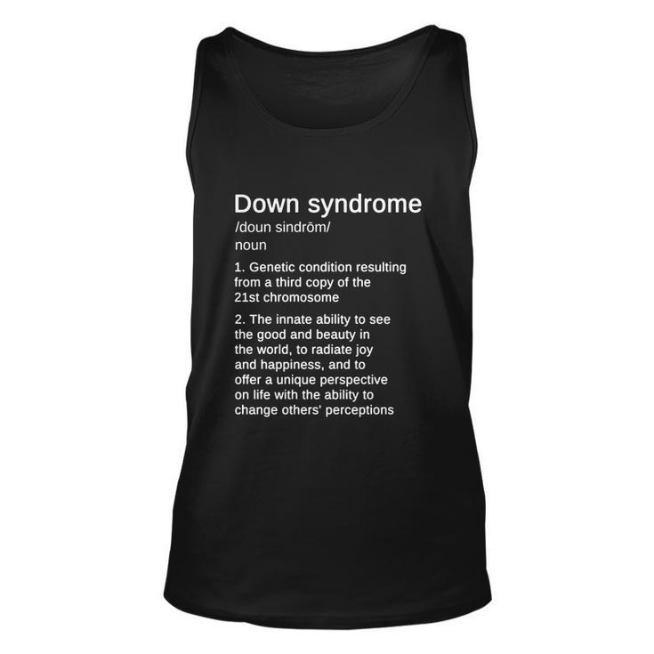 Down Syndrome Definition Awareness Month Tshirt Unisex Tank Top