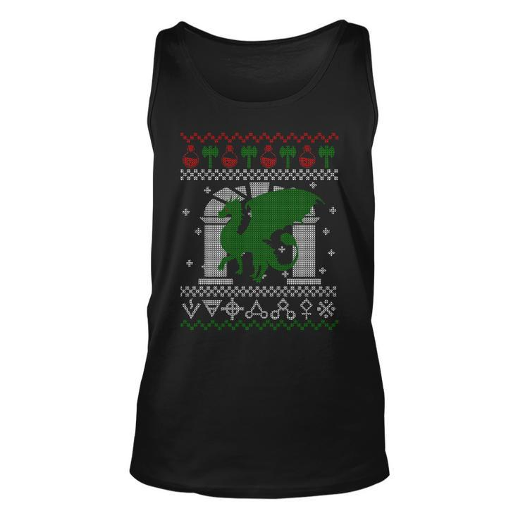 Dragon Dnd Ugly Christmas Sweater Unisex Tank Top