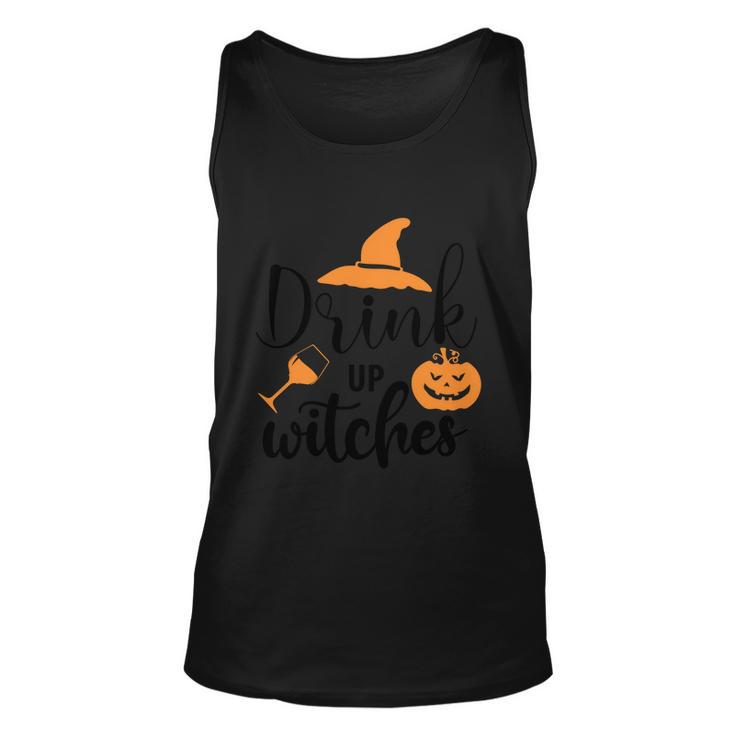 Drink Up Witches Witch Hat Pumpkin Halloween Quote Unisex Tank Top