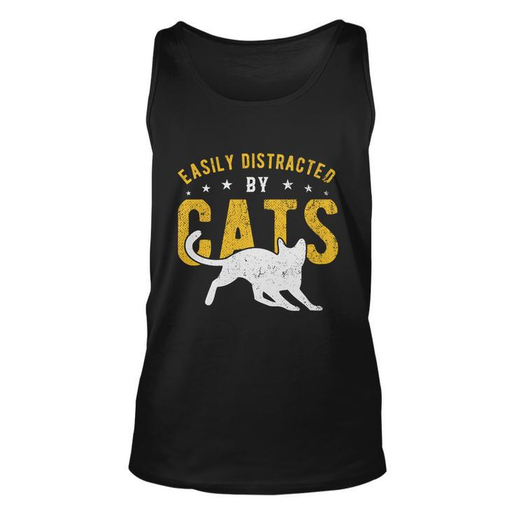 Easily Distracted By Cats Gift Unisex Tank Top