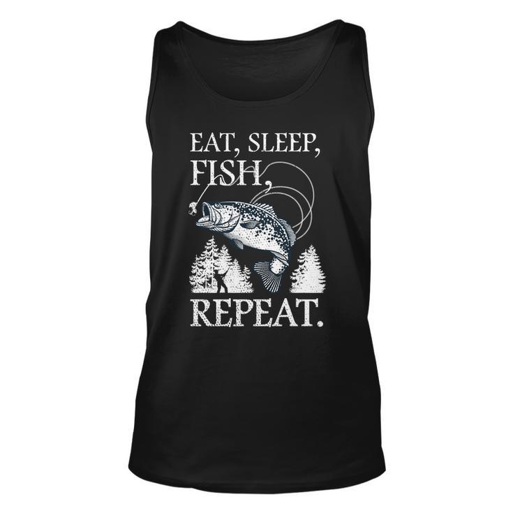 Eat Sleep Fish Repeat Tshirt Unisex Tank Top