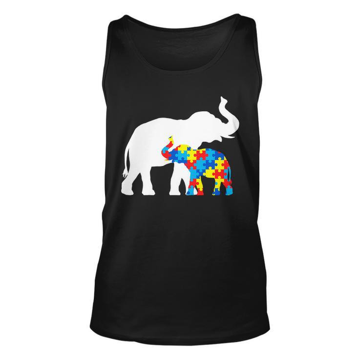 Elephant Puzzle Autism Parents Tshirt Unisex Tank Top