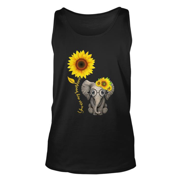 Elephant Sunflower You Are My Sunshine V2 Unisex Tank Top