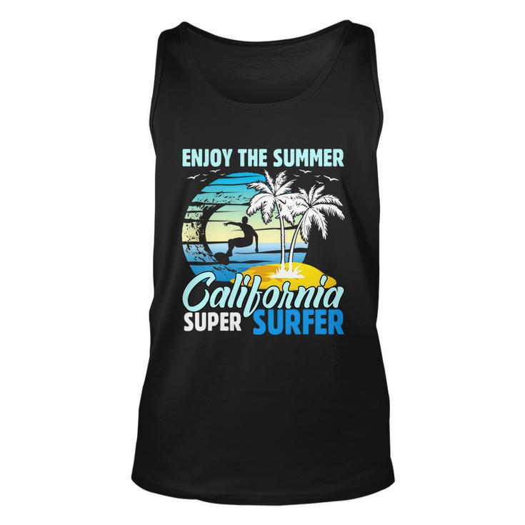 Enjoy The Summer California Super Surfer Surfing Unisex Tank Top