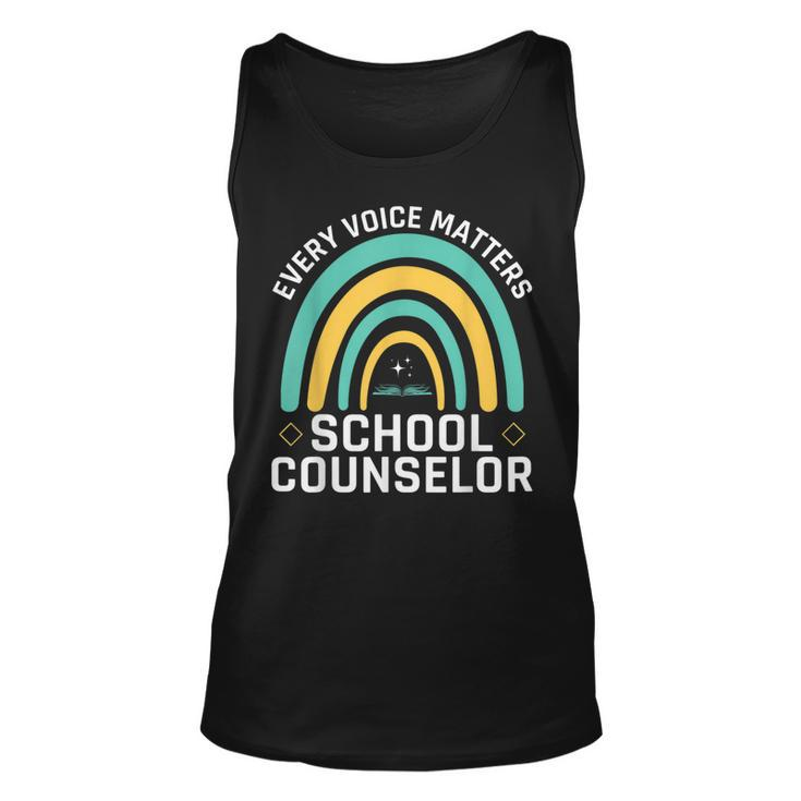 Every Voice Matters School Counselor Counseling  V3 Unisex Tank Top