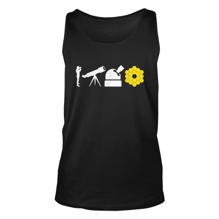 Evolution Of Astronomy Telescopes James Webb Space Telescope Tshirt Unisex Tank Top