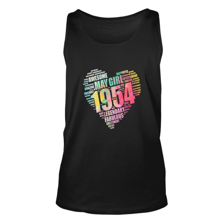 Fabulous May Girl 1954 Awesome Big Heart Unisex Tank Top