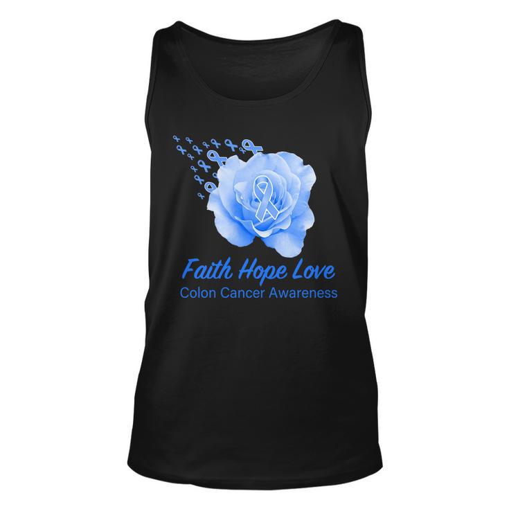 Faith Hope Love Colon Cancer Awareness Unisex Tank Top