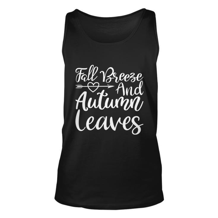 Fall Breese And Autumn Leaves Halloween Quote Graphic Design Printed Casual Daily Basic Unisex Tank Top