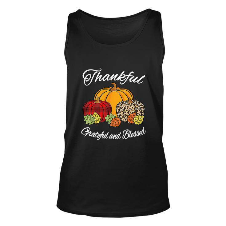 Fall Plaid Leopard Pumpkin Autumn Funny Thanksgiving Graphic Design Printed Casual Daily Basic V2 Unisex Tank Top