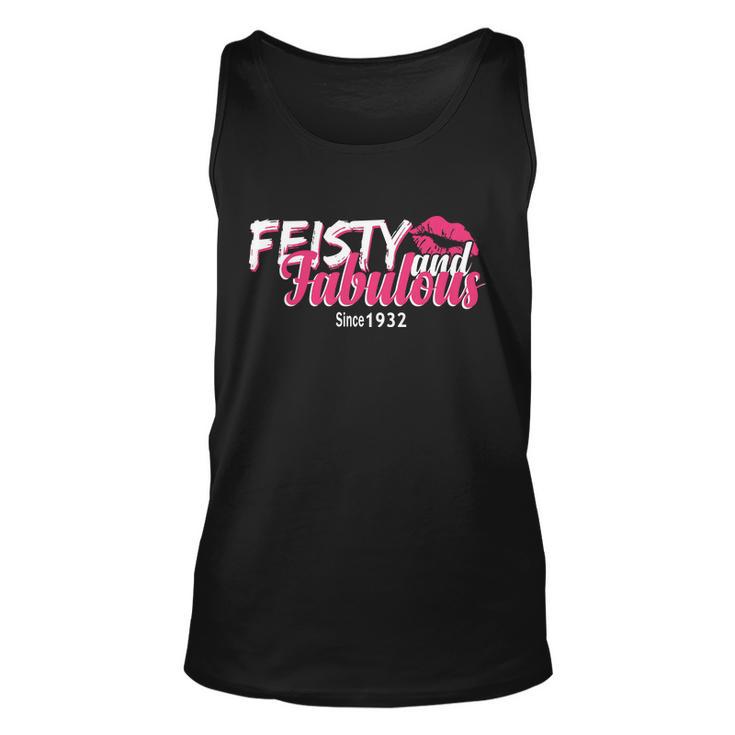 Feisty And Fabulous Since 1932 90Th Birthday Unisex Tank Top