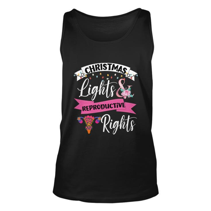 Feminist Christmas Lights And Reproductive Rights Pro Choice Funny Gift Unisex Tank Top