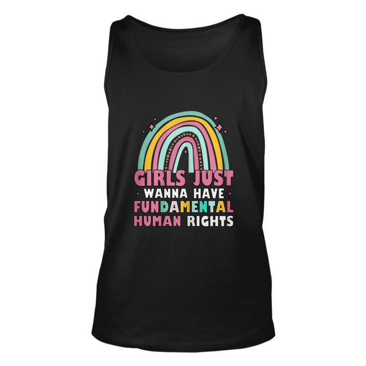 Feminist Girls Just Wanna Have Fundamental Rights Unisex Tank Top
