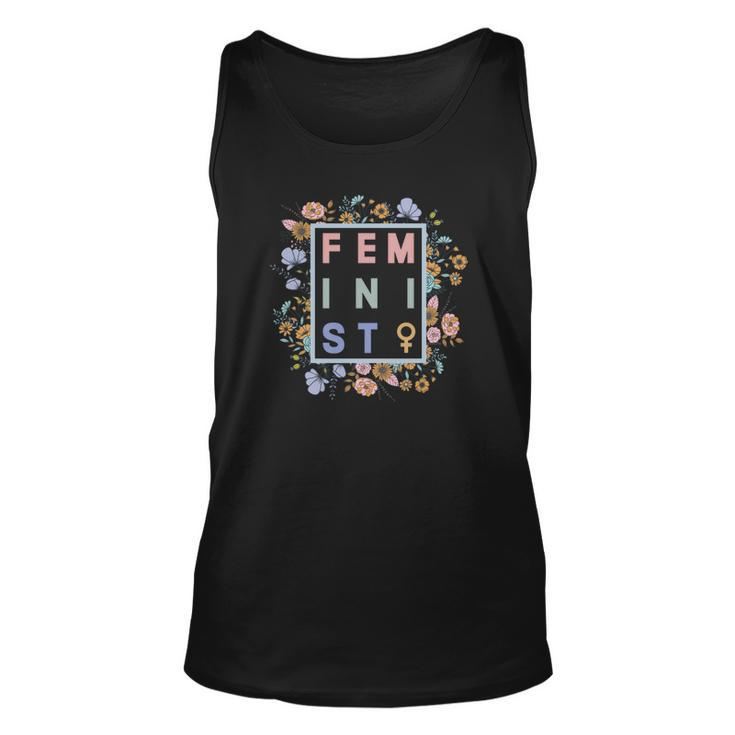 Feminist Pro Choice Womens Rights Floral Gift Unisex Tank Top