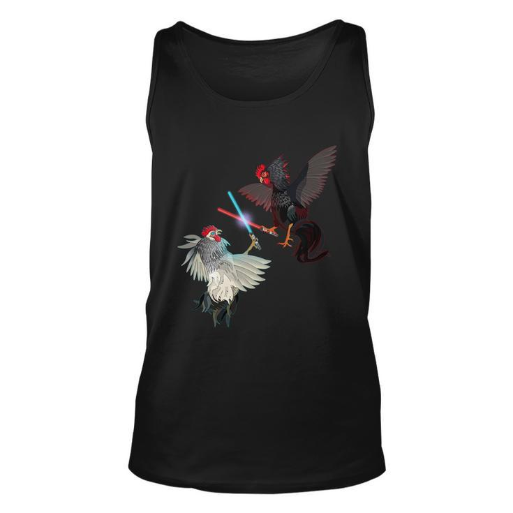 Fighting Rosters Lightsaber Cockfight Unisex Tank Top