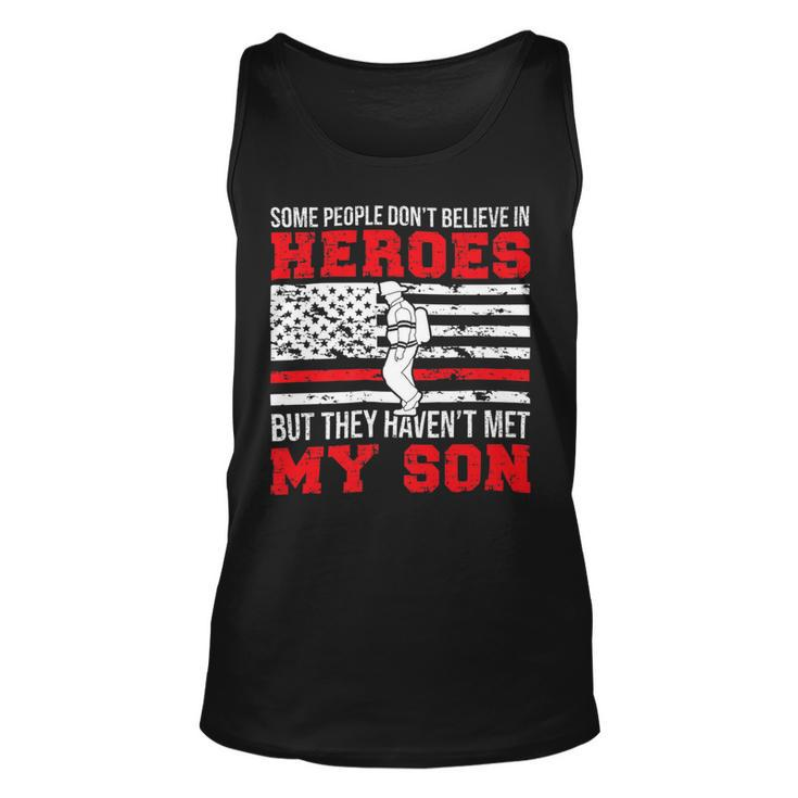 Firefighter Proud Fireman Dad Of A Firefighter Father Fire Dad V2 Unisex Tank Top