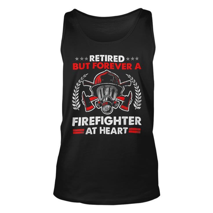Firefighter Retired But Forever Firefighter At Heart Retirement V2 Unisex Tank Top