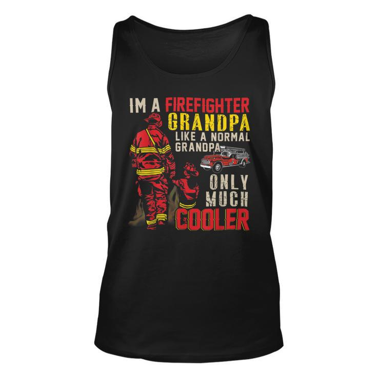 Firefighter Vintage Im A Firefighter Grandpa Definition Much Cooler Unisex Tank Top