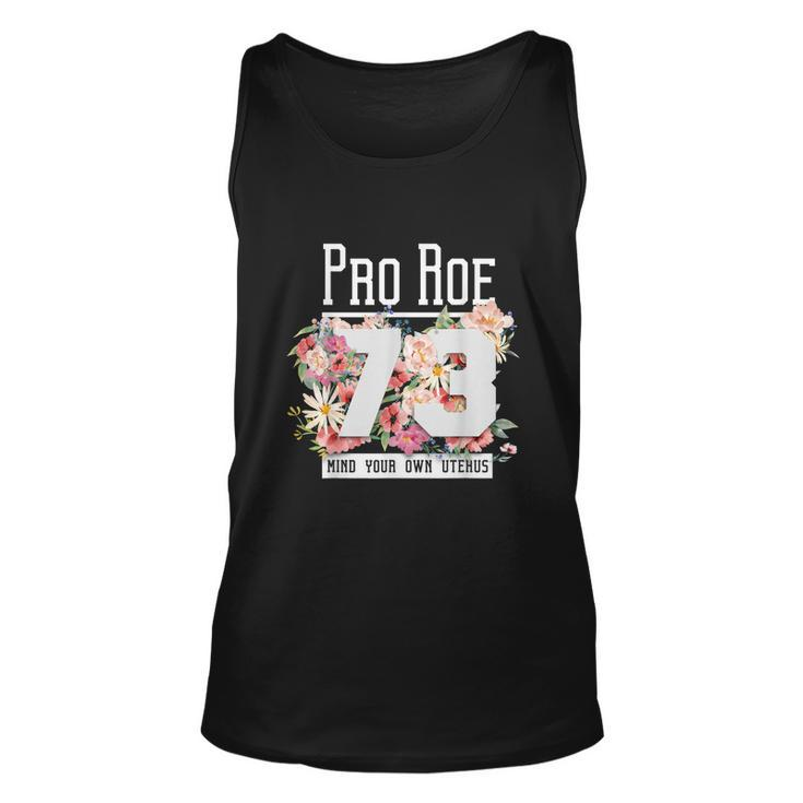 Floral Pro Choice 1973 Womens Rights Pro Roe Protect Unisex Tank Top