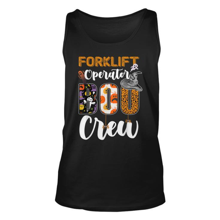 Forklift Operator Boo Crew Ghost Funny Halloween Matching  Unisex Tank Top