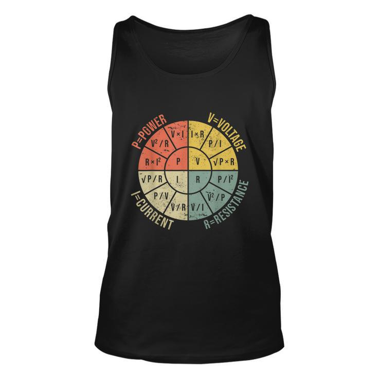 Formula Wheel Electrical Engineering Electricity Ohms Law Unisex Tank Top