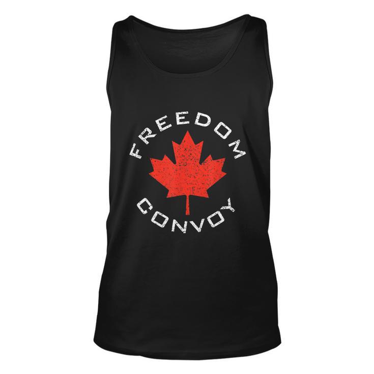 Freedom Convoy 2022 Canadian Trucker Tees Maple Leaf Tshirt Unisex Tank Top