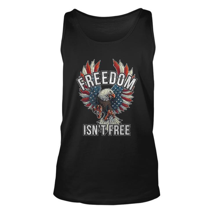 Freedom Isnt Free Shirt Screaming Red White & Blue Eagle Unisex Tank Top