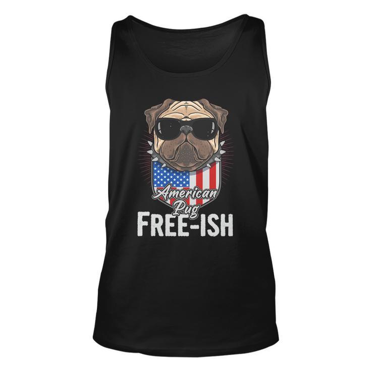 Freeish American Pug Dog Sunglasses Cute Funny 4Th Of July Independence Day Unisex Tank Top