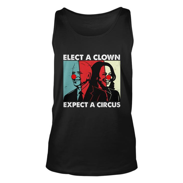 Funny Anti Biden Elect A Clown Expect A Circus Anti Joe Biden Design Unisex Tank Top