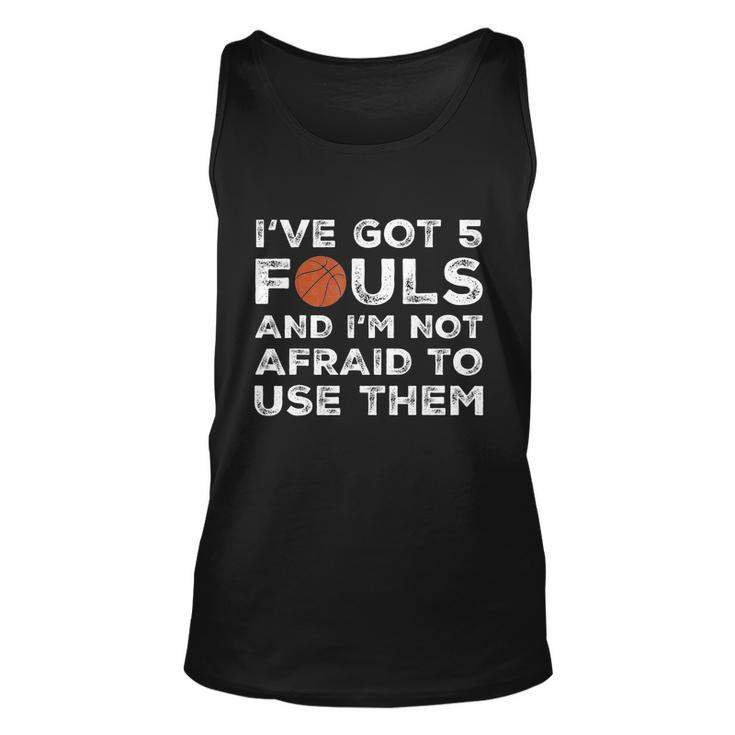 Funny Basketball Player Gift Hoops 5 Fouls Gift Unisex Tank Top