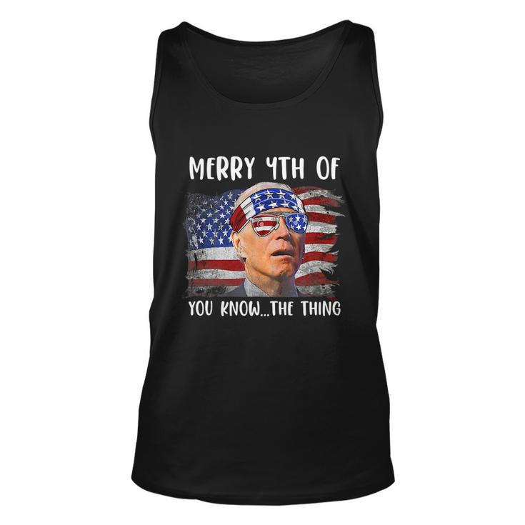 Funny Biden Confused Merry Happy 4Th Of You Know The Thing Funny Design Unisex Tank Top
