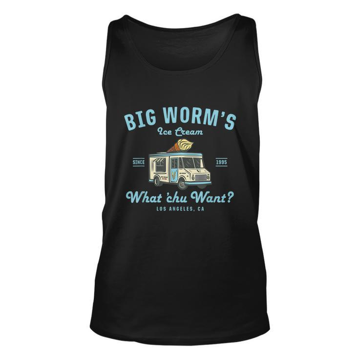 Funny Big Worms Ice Cream Truck Gift What Chu Want Gift Tshirt Unisex Tank Top