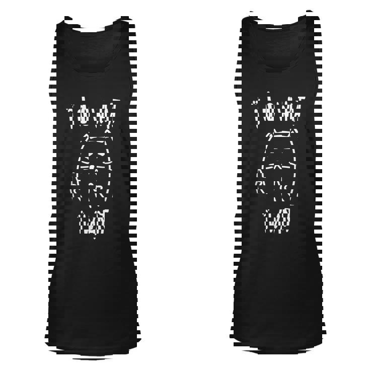 Funny Black Cat I Do What I Want With My Cat Meow Funny Gift Men Women Tank Top Graphic Print Unisex