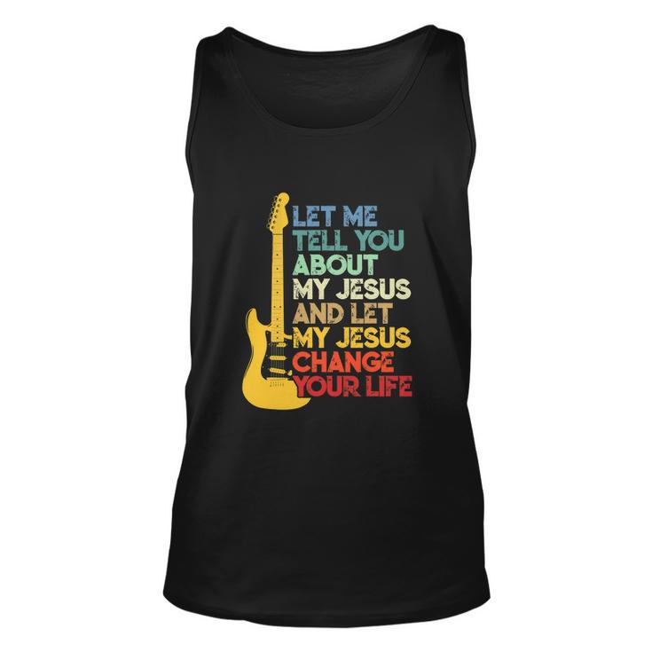 Funny Christian Bible Guitar Player Unisex Tank Top