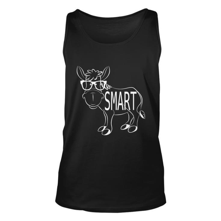 Funny Cute Sarcastic Smart Ass Donkey W Glasses Humorous Gift Unisex Tank Top