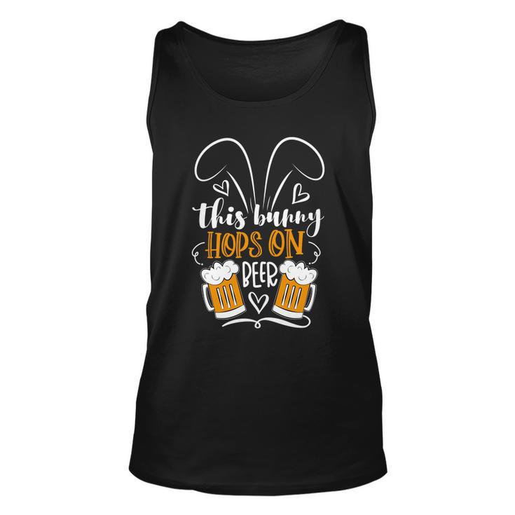 Funny Easter This Bunny Hops On Beer Unisex Tank Top