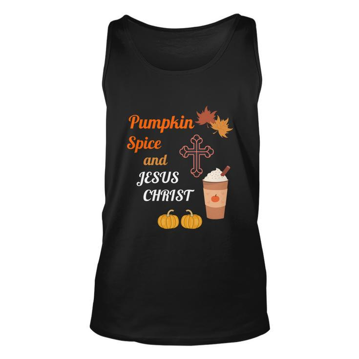 Funny Halloween Cute Pumpkin Spice And Jesus Christ Fall Design  Graphic Design Printed Casual Daily Basic Unisex Tank Top