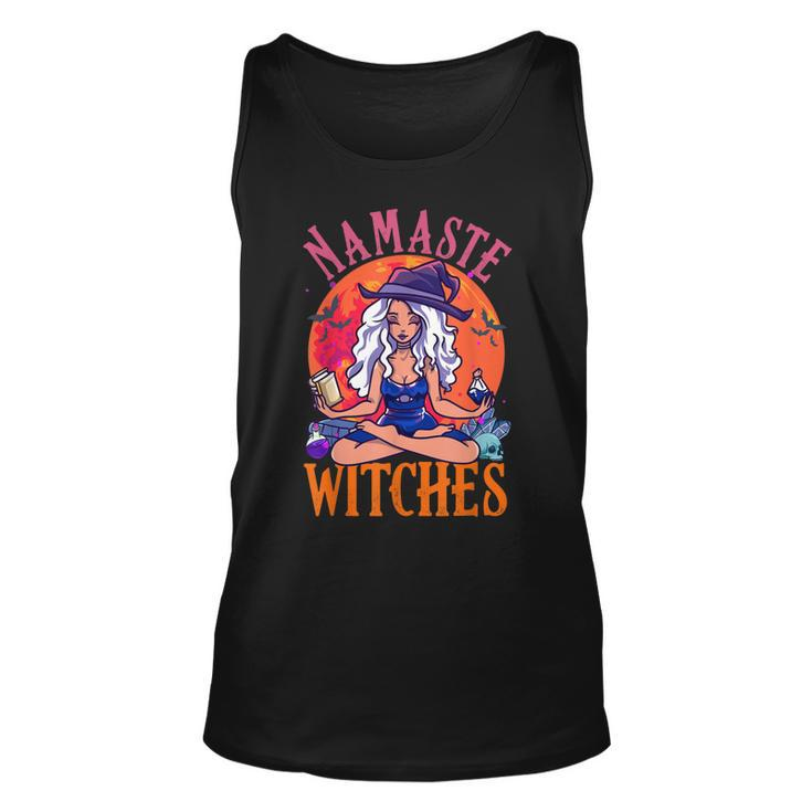 Funny Halloween Namaste Witches Halloween Spirits Witch  Unisex Tank Top