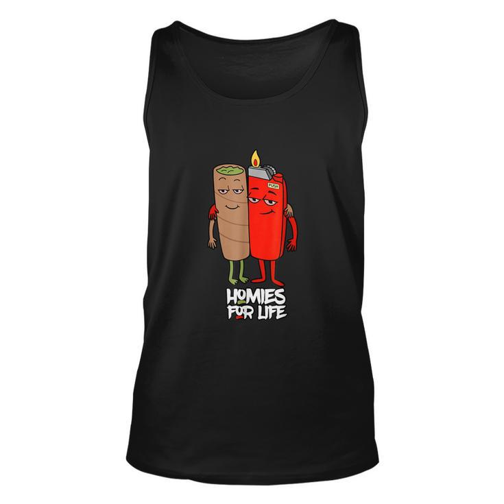 Funny Homies For Life Weed Unisex Tank Top