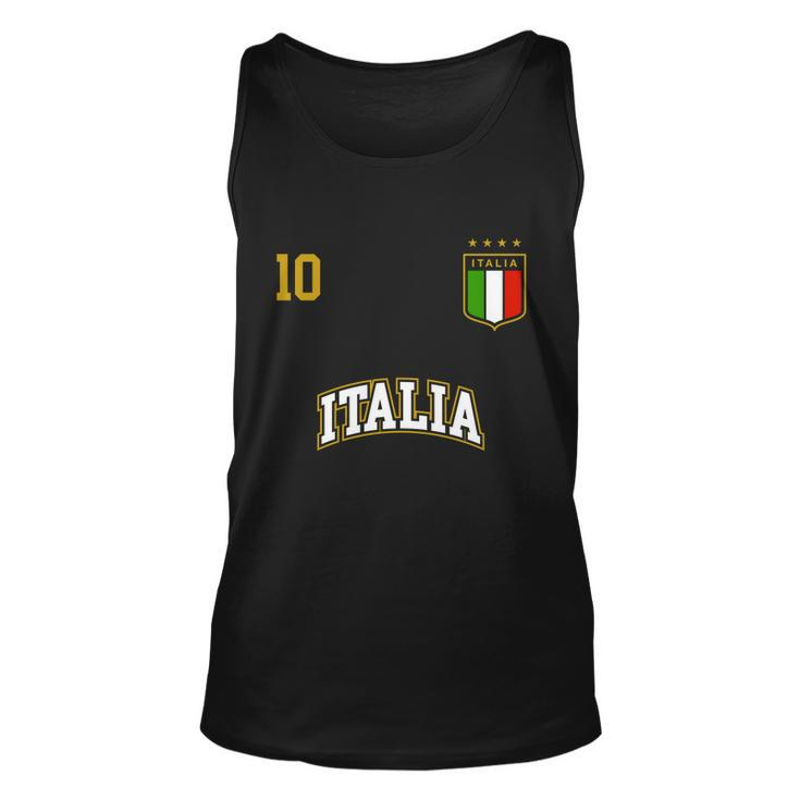Funny Italy Soccer Team Gift Number 10 Sports Italian Flag Gift Unisex Tank Top