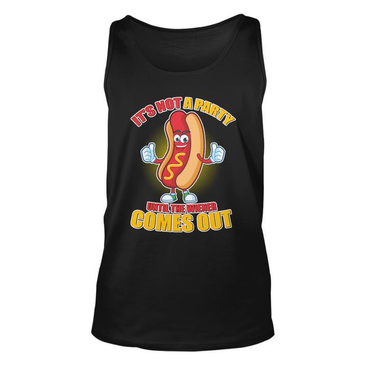 Funny Its Not A Party Until The Wiener Comes Out Tshirt Unisex Tank Top