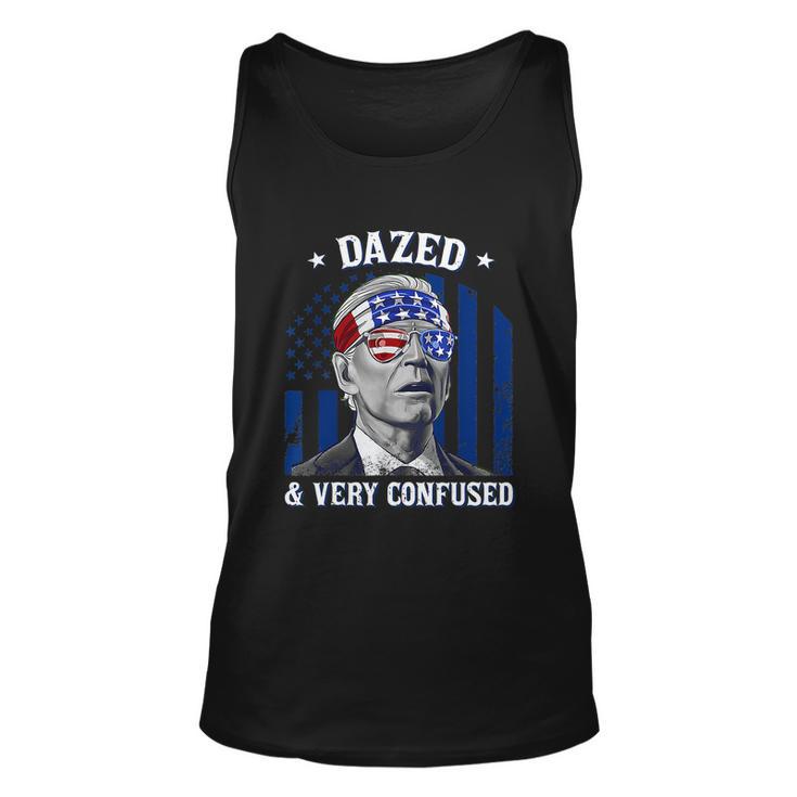 Funny Joe Biden Dazed And Very Confused 4Th Of July 2022 Unisex Tank Top