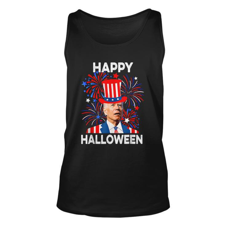 Funny Joe Biden Happy Halloween Confused For 4Th Of July V2 Unisex Tank Top