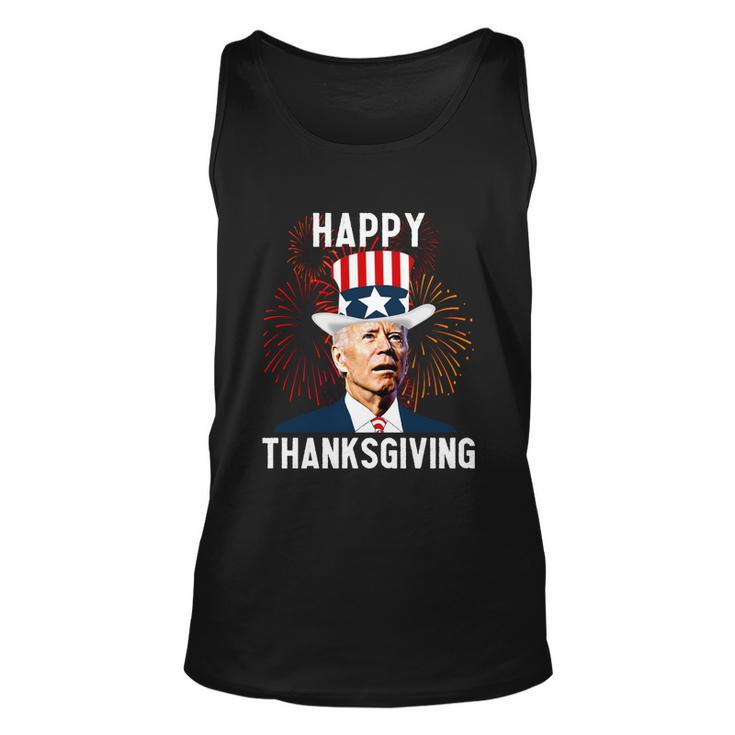 Funny Joe Biden Happy Thanksgiving For 4Th Of July Unisex Tank Top