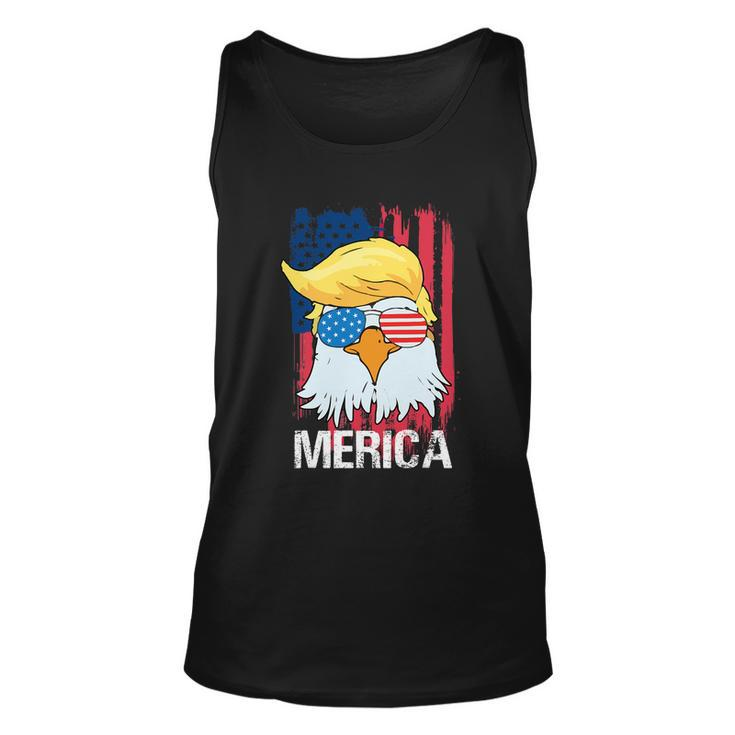 Funny Merica Trump Bald Eagle 4Th Of July Us Flag Men Women Unisex Tank Top
