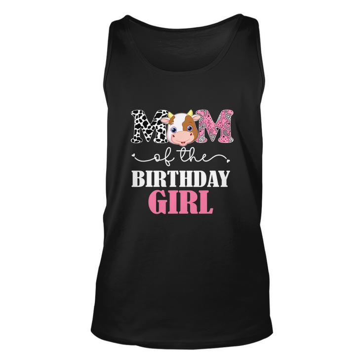 Funny Mom Of The Birthday Girl Tee Farm Cow Unisex Tank Top