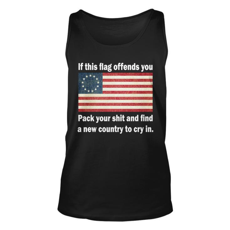 Funny Offensive Betsy Ross Flag Unisex Tank Top