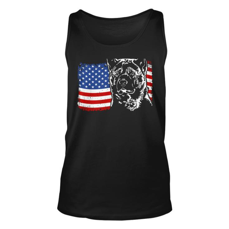 Funny Proud Akita American Flag Patriotic Dog Gift Sweatshirt Men Women Tank Top Graphic Print Unisex